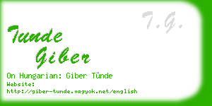 tunde giber business card